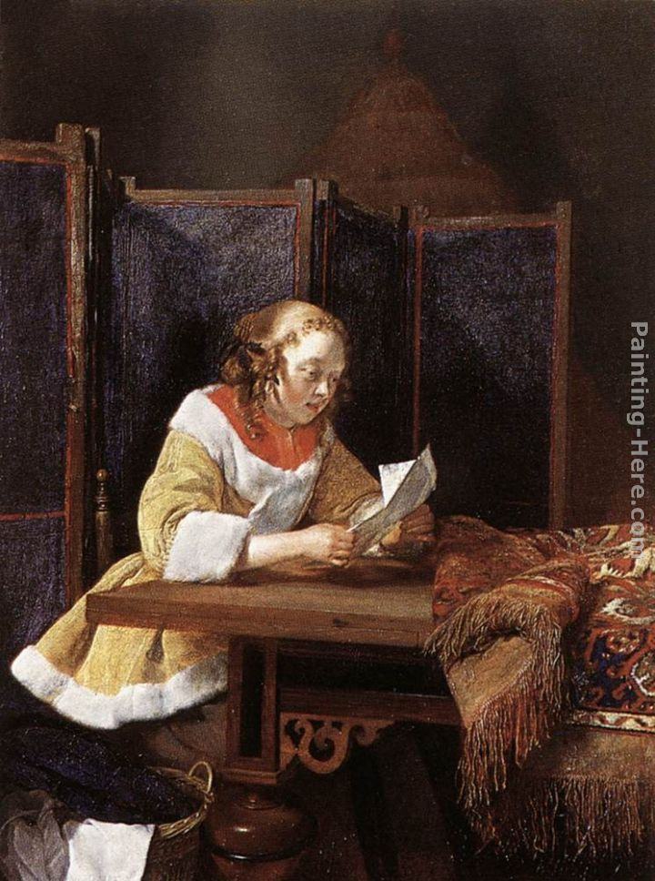 Gerard ter Borch A Lady Reading a Letter